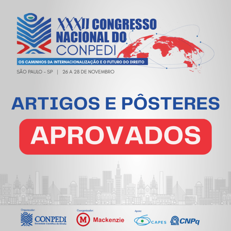 Lista de trabalhos aprovados para XXXII Congresso Nacional do CONPEDI é divulgada