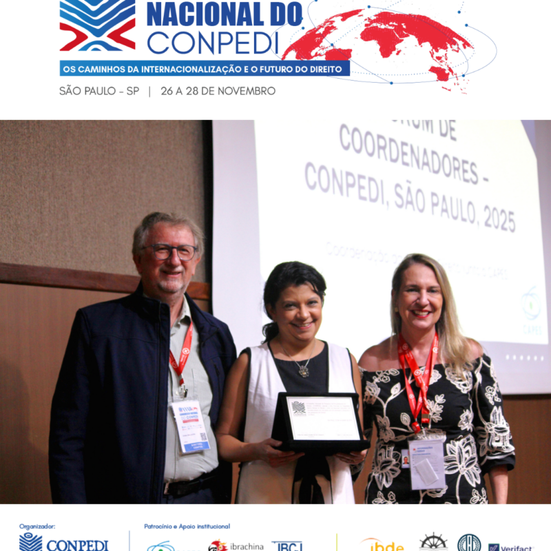 Coordenadora da Área do Direito junto à CAPES recebe título de sócia honorária do CONPEDI